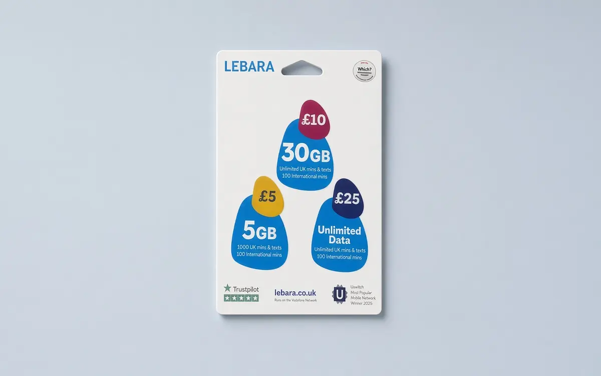Сім-карта Lebara Великобританія (UK) — фото товару